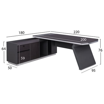 ΓΡΑΦΕΙΟ ΕΠΑΓΓΕΛΜΑΤΙΚΟ ΑΡΙΣΤΕΡΗ ΓΩΝΙΑ ROSEWOOD 220x180x76
