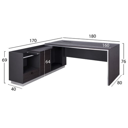 ΓΡΑΦΕΙΟ ΕΠΑΓΓΕΛΜΑΤΙΚΟ ΑΡΙΣΤΕΡΗ ΓΩΝΙΑ ROSEWOOD 180x170x76