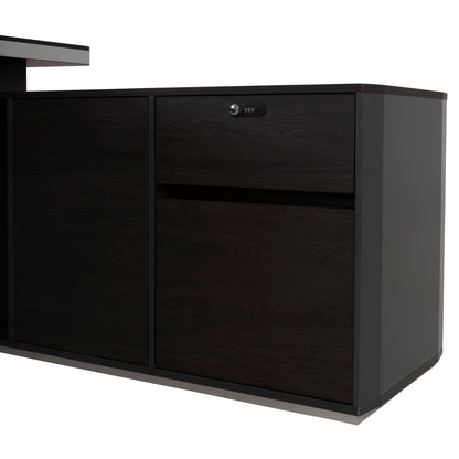 ΓΡΑΦΕΙΟ ΕΠΑΓΓΕΛΜΑΤΙΚΟ ΔΕΞΙΑ ΓΩΝΙΑ ROSEWOOD 220x180x76