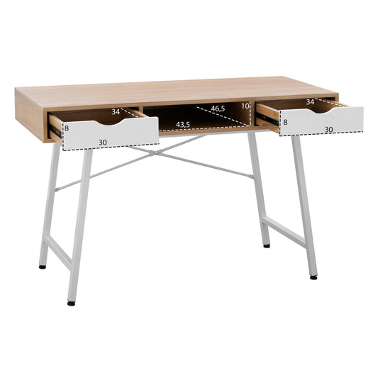 ΓΡΑΦΕΙΟ SONAMA ΛΕΥΚΟ ΜΕ ΛΕΥΚΟ ΜΑΤ ΣΚΕΛΕΤΟ 120x48x76,5