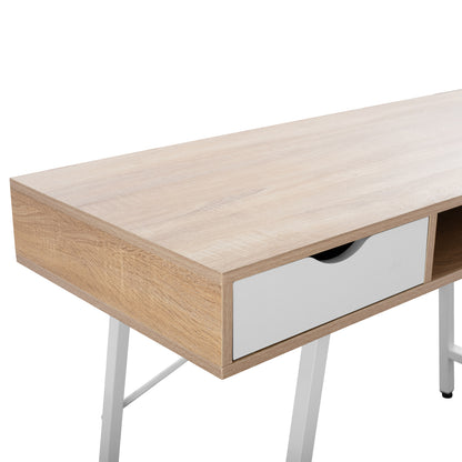 ΓΡΑΦΕΙΟ SONAMA ΛΕΥΚΟ ΜΕ ΛΕΥΚΟ ΜΑΤ ΣΚΕΛΕΤΟ 120x48x76,5