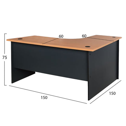 ABELINA PROFESSIONAL CORNER DESK BEECH 150x150x75