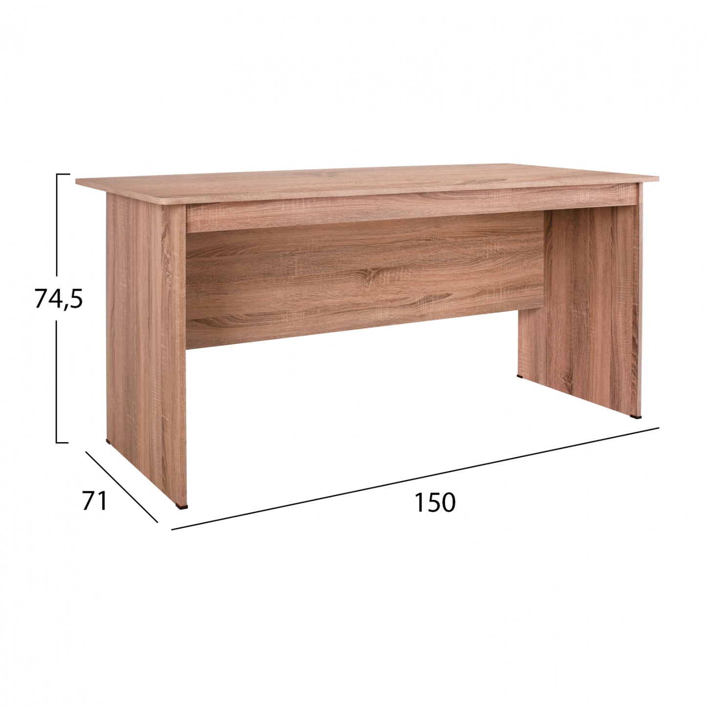 ΓΡΑΦΕΙΟ ΜΕΛΑΜΙΝΗΣ HAYDEN ΣΕ ΧΡΩΜΑ SONAMA 150x71x74,5