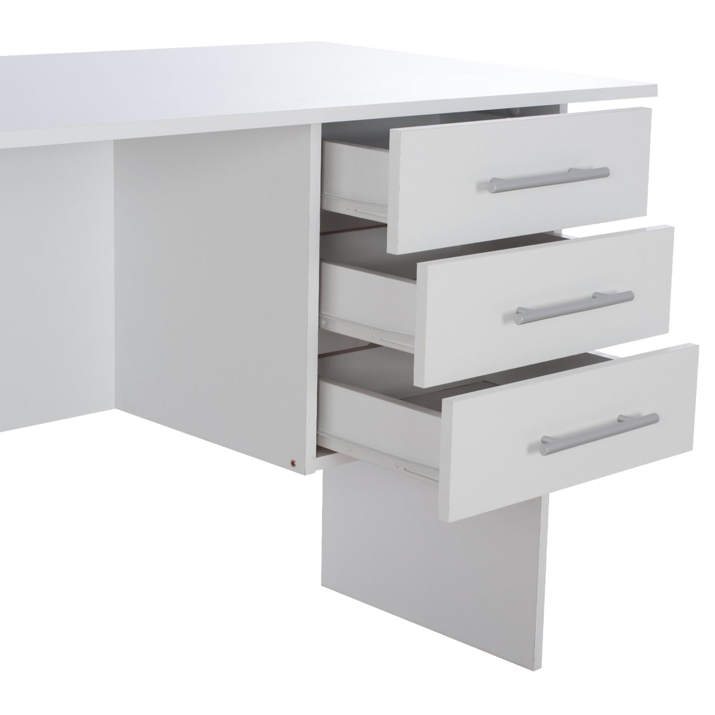 ΓΡΑΦΕΙΟ ΜΕΛΑΜΙΝΗΣ ENSLEY ΜΕ 3 ΣΥΡΤΑΡΙΑ ΛΕΥΚΟ 120x60x76
