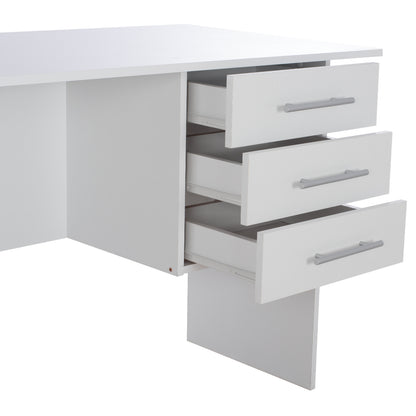 ΓΡΑΦΕΙΟ ΜΕΛΑΜΙΝΗΣ ENSLEY ΜΕ 3 ΣΥΡΤΑΡΙΑ ΛΕΥΚΟ 120x60x76