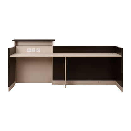 ΓΡΑΦΕΙΟ ΥΠΟΔΟΧΗΣ DALTON ΜΕΛΑΜΙΝΗ ΣΕ WENGE ΜΠΕΖ 240x80x106
