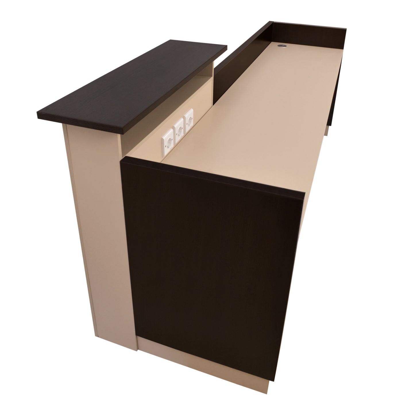 ΓΡΑΦΕΙΟ ΥΠΟΔΟΧΗΣ DALTON ΜΕΛΑΜΙΝΗ ΣΕ WENGE ΜΠΕΖ 240x80x106