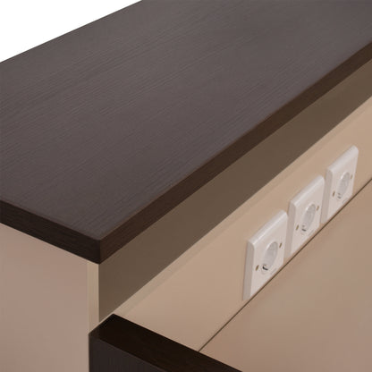 ΓΡΑΦΕΙΟ ΥΠΟΔΟΧΗΣ DALTON ΜΕΛΑΜΙΝΗ ΣΕ WENGE ΜΠΕΖ 240x80x106