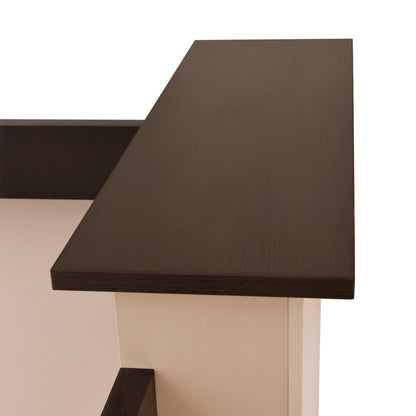 ΓΡΑΦΕΙΟ ΥΠΟΔΟΧΗΣ DALTON ΜΕΛΑΜΙΝΗ ΣΕ WENGE ΜΠΕΖ 240x80x106