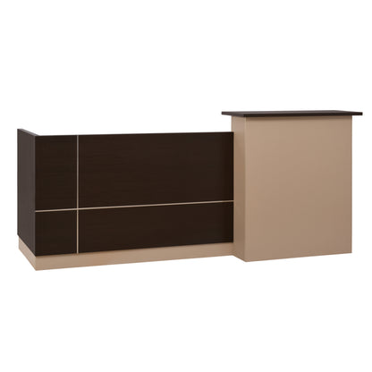 ΓΡΑΦΕΙΟ ΥΠΟΔΟΧΗΣ DALTON ΜΕΛΑΜΙΝΗ ΣΕ WENGE ΜΠΕΖ 240x80x106