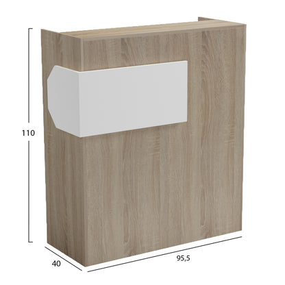 ΓΡΑΦΕΙΟ ΥΠΟΔΟΧΗΣ (RECEPTION) GAND ΜΕΛΑΜΙΝΗ SONAMA/ΛΕΥΚΟ 95.5x40x110