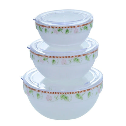 Σετ 3 Γυάλινα Οπάλ Τάπερ με Πλαστικό Καπάκι