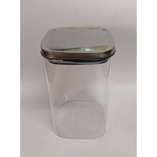 Βάζο Δοχείο Αποθήκευσης Γυάλινο με Μεταλλικό Καπάκι 1000ml