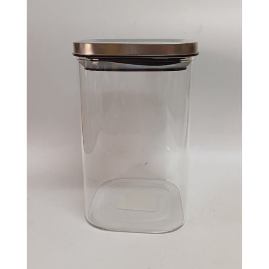 Βάζο Δοχείο Αποθήκευσης Γυάλινο με Μεταλλικό Καπάκι 1000ml