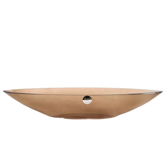 Διακοσμητικό Γυάλινο Κουπ Ασημί/Μελί 39x12x6.7