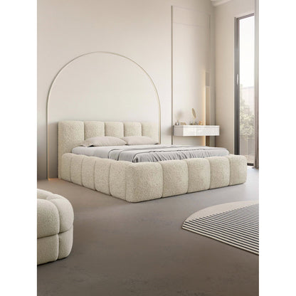 Upholstered Bed Kevson Beige 222x200x71
