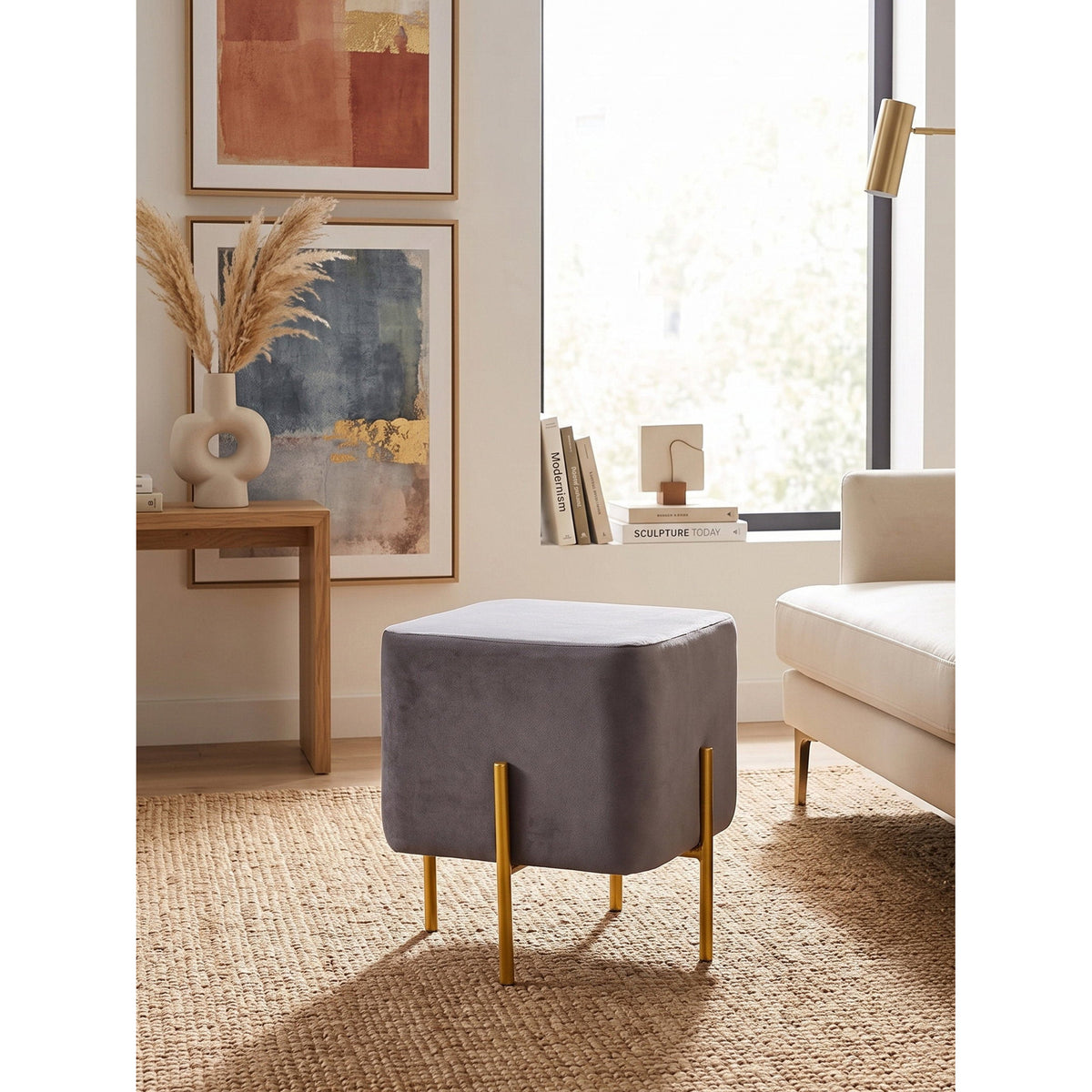 Cubic Stool Grey 40x40x40