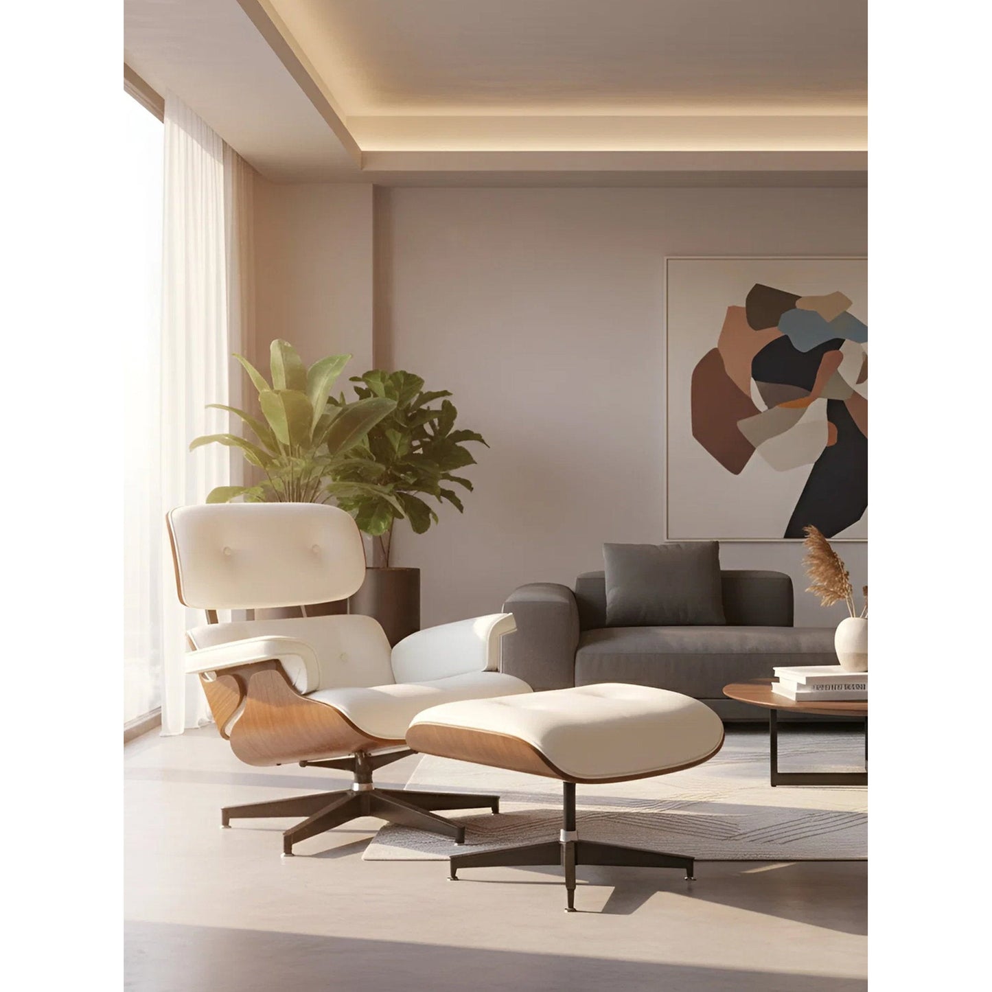Πολυθρόνα Lounge Λευκό 82x92x82