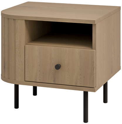 Κομοδίνο Ovelia Αριστερά Φυσικό 48x41.5x45
