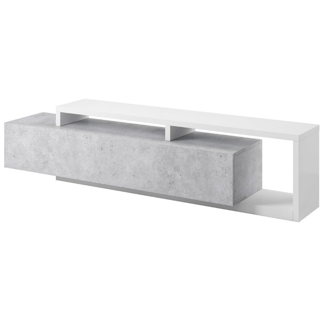Έπιπλο Τηλεόρασης Bron Γκρι - Λευκό 219x45x52