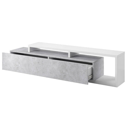 Έπιπλο Τηλεόρασης Bron Γκρι - Λευκό 219x45x52
