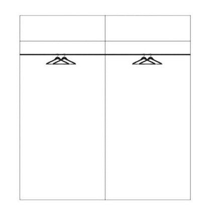 Ντουλάπα Rimino Συρόμενη 183x60x202