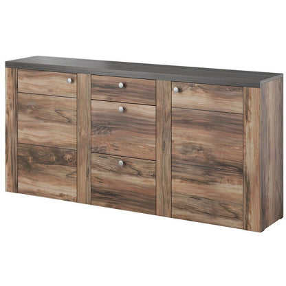 Μπουφές Lark 25 Φυσικό Σκούρο 176x37x85