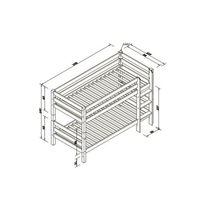 Bunk bed Benedict Natural 103x208x140