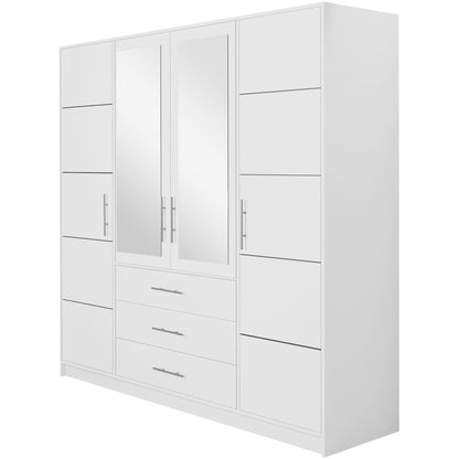 Bali 4-Door Wardrobe White 195x58x200
