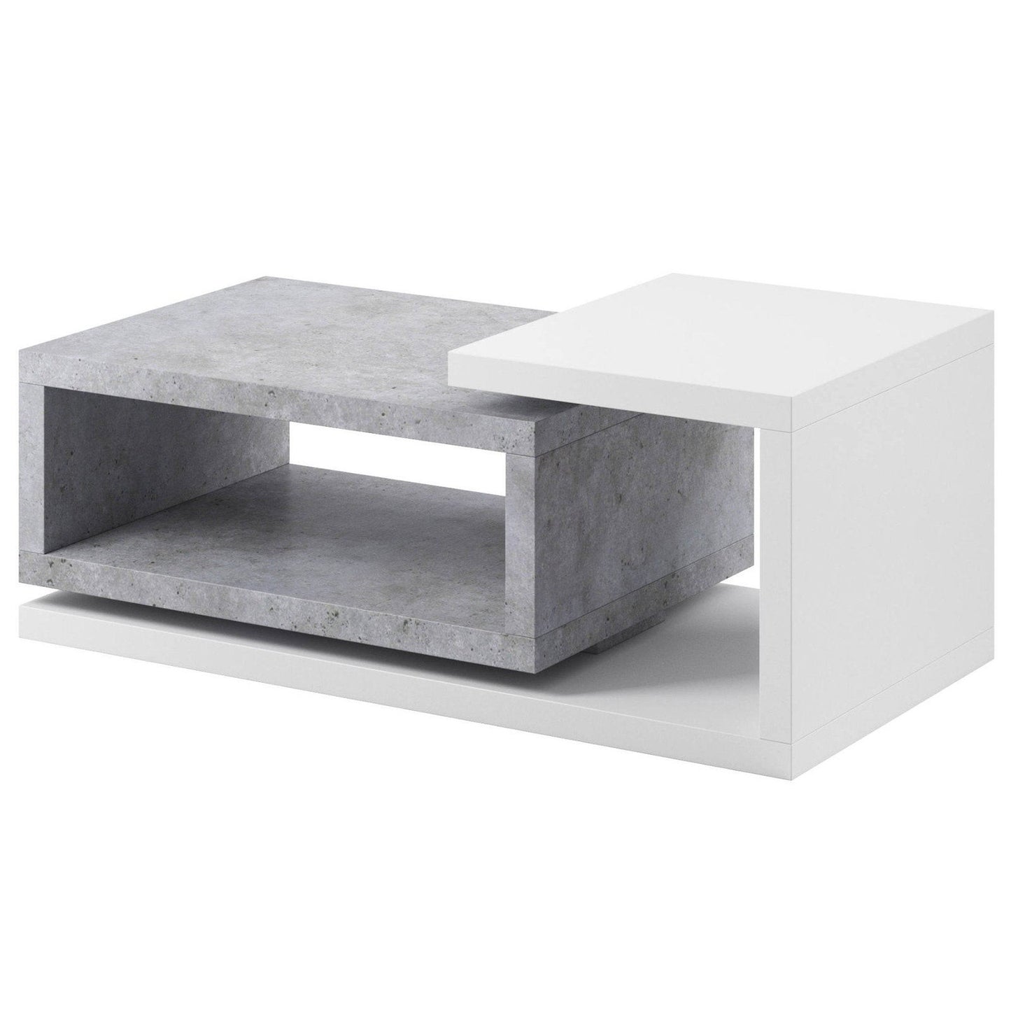 Τραπεζάκι Σαλονιού Bron Plus Γκρι-Λευκό 120x60x40