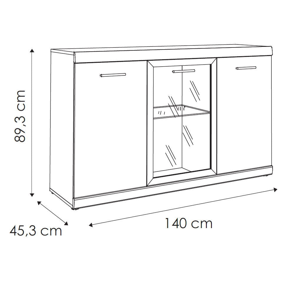 Μπουφές Lincoln 3D 140x45x89.3