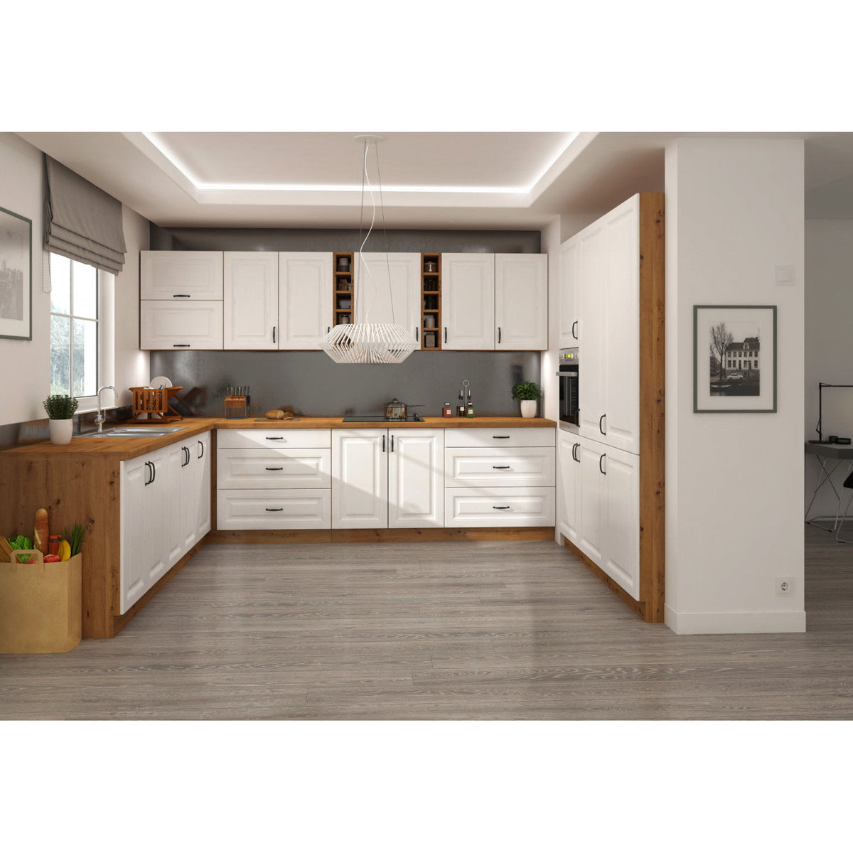 Κρεμαστό Ντουλάπι Yvette 40 G-90 Λευκό 40x31x90