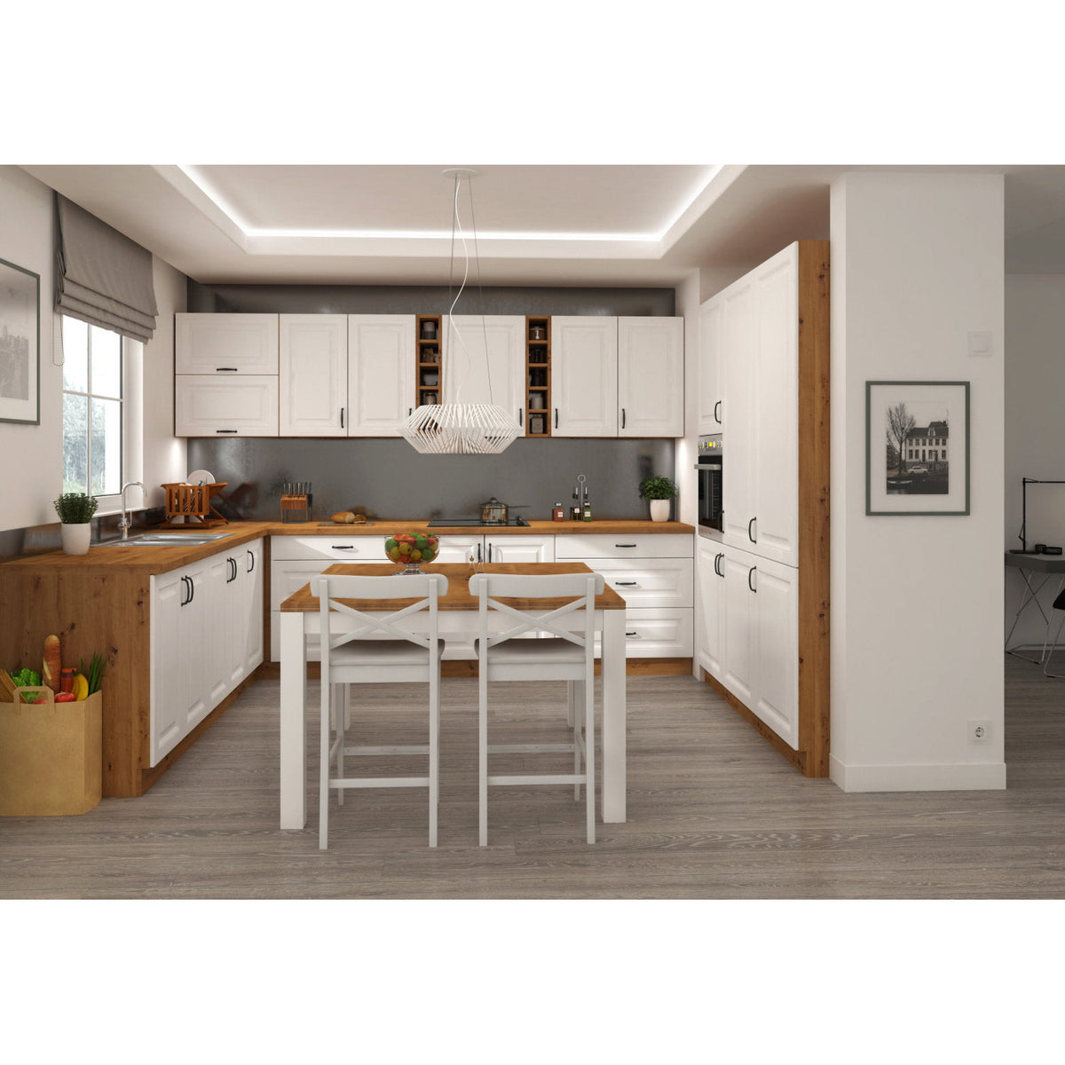 Κρεμαστό Ντουλάπι Yvette 40 G-90 Λευκό 40x31x90