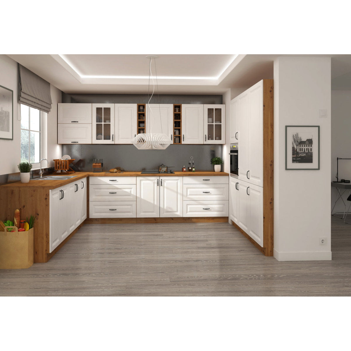 Κρεμαστό Ντουλάπι Yvette 40 G-90 Λευκό 40x31x90