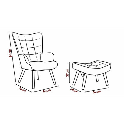 Σετ Πολυθρόνας Farel 68x76x98