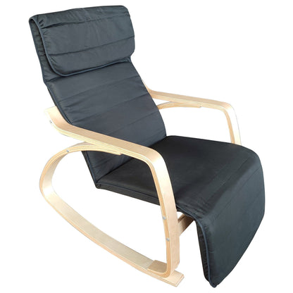 Rocking Armchair Roy Black 67x108x90