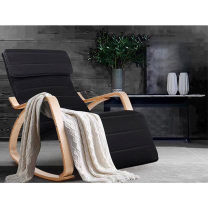 Rocking Armchair Roy Black 67x108x90