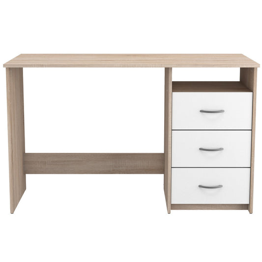 Platon Office Desk White - Natural 123x50x76.5