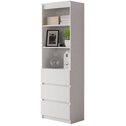 Βιβλιοθήκη Rack 3D Λευκό 60x35x180