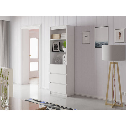 Βιβλιοθήκη Rack 3D Λευκό 60x35x180