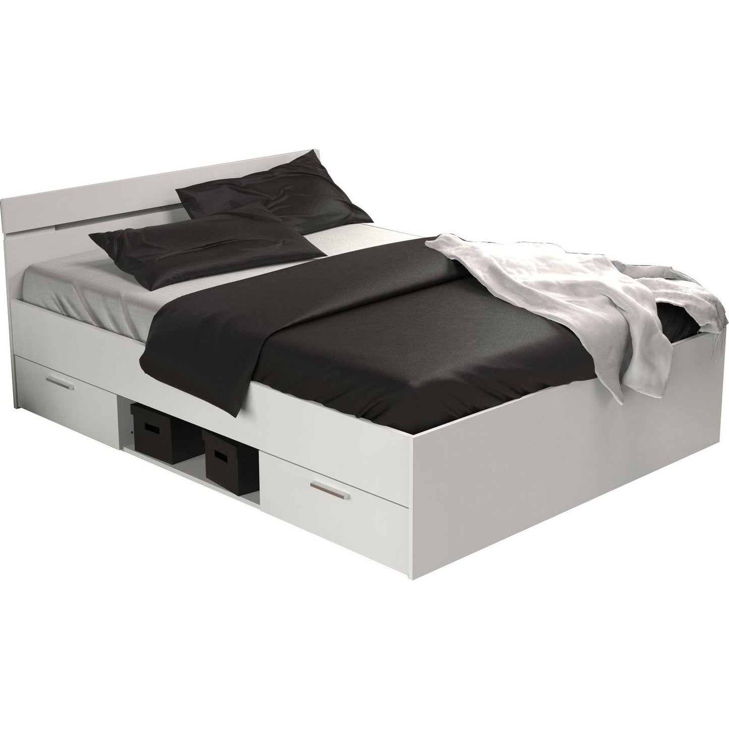 Bed Ohio White 144.5x204x74