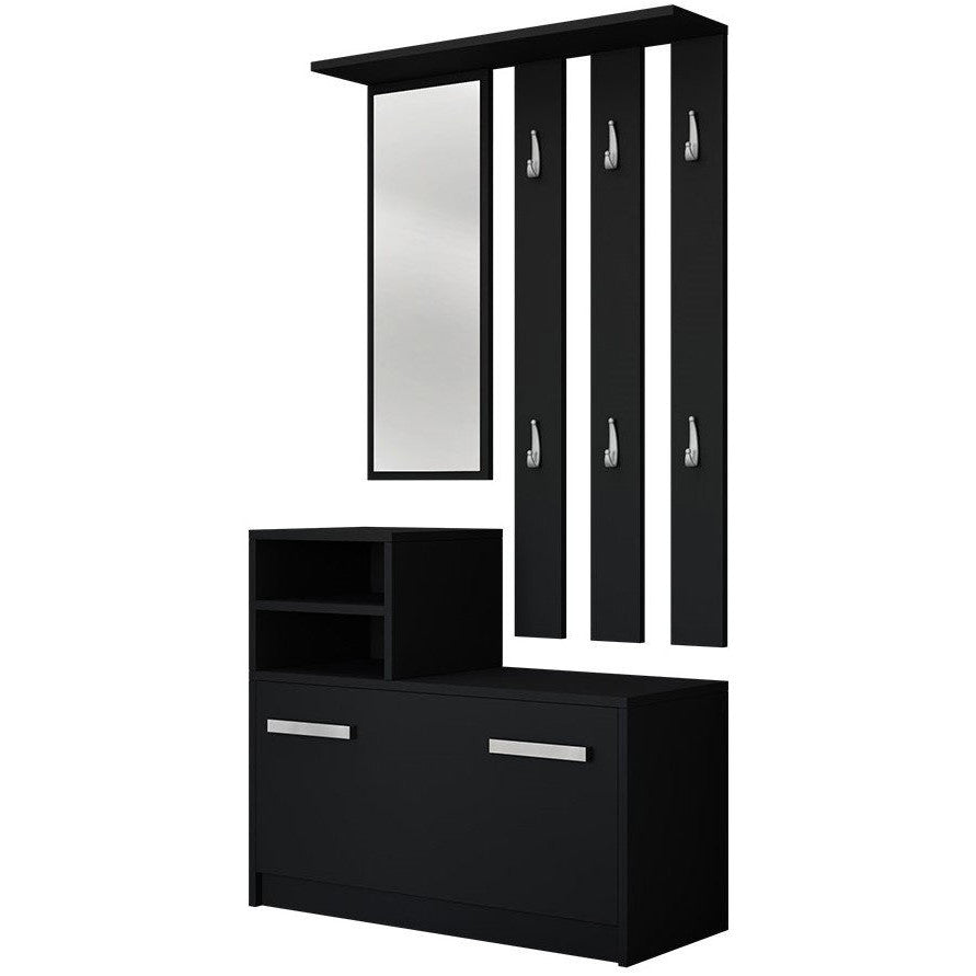 Έπιπλο Υποδοχής Kolom Μαύρο 85x24x180