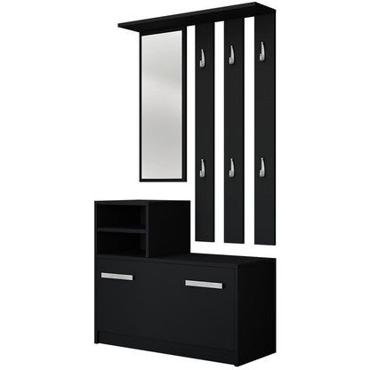 Έπιπλο Υποδοχής Kolom Μαύρο 85x24x180
