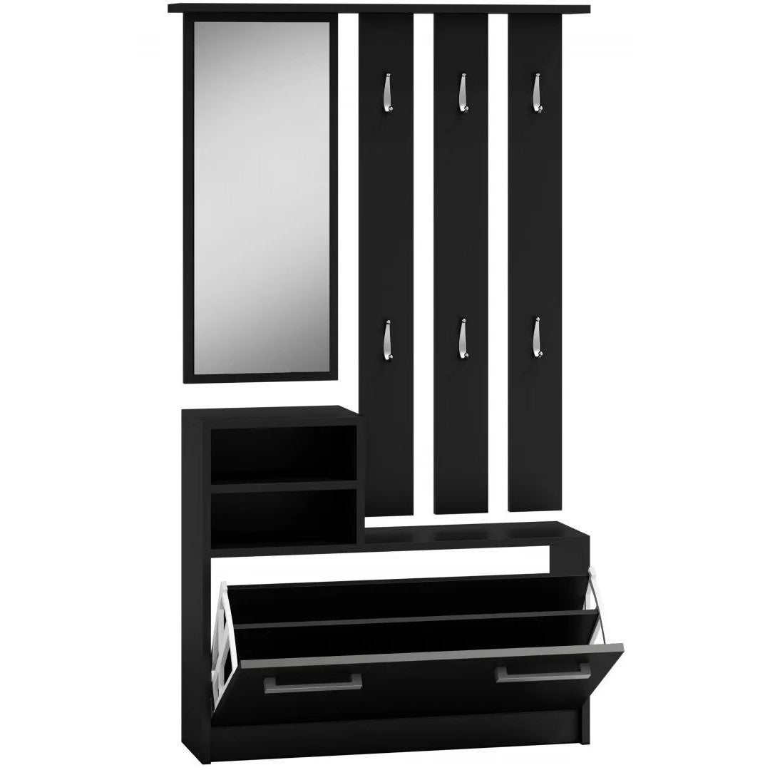 Έπιπλο Υποδοχής Kolom Μαύρο 85x24x180