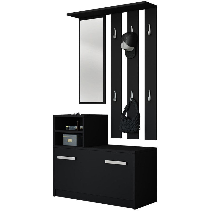 Έπιπλο Υποδοχής Kolom Μαύρο 85x24x180