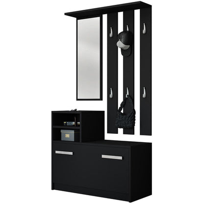 Έπιπλο Υποδοχής Kolom Μαύρο 85x24x180