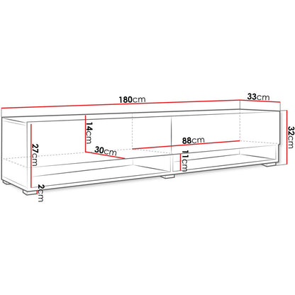 Έπιπλο Τηλεόρασης Aelia Plus Φυσικό 180x33x30