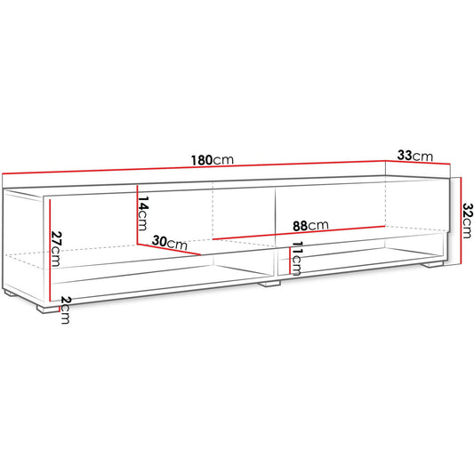 Έπιπλο Τηλεόρασης Aelia Plus Φυσικό 180x33x30