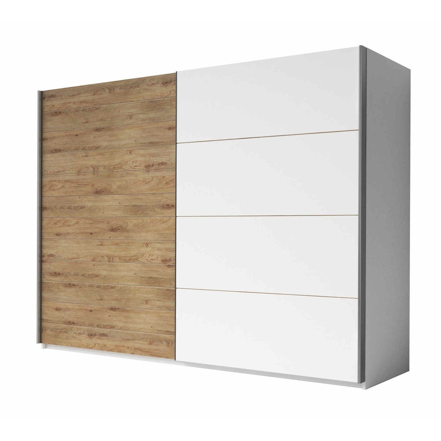 Ντουλάπα Συρόμενη Kappa Λευκό - Φυσικό 270x61x210