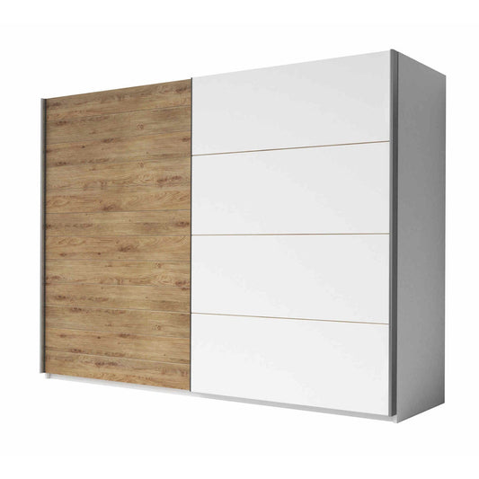 Ντουλάπα Συρόμενη Kappa Λευκό - Φυσικό 270x61x210